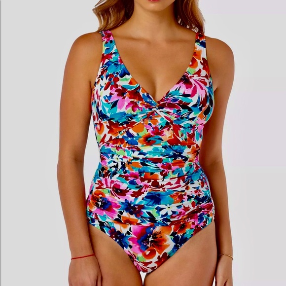 Style Solutions 1 Piece Swimsuit - Picture 1 of 6